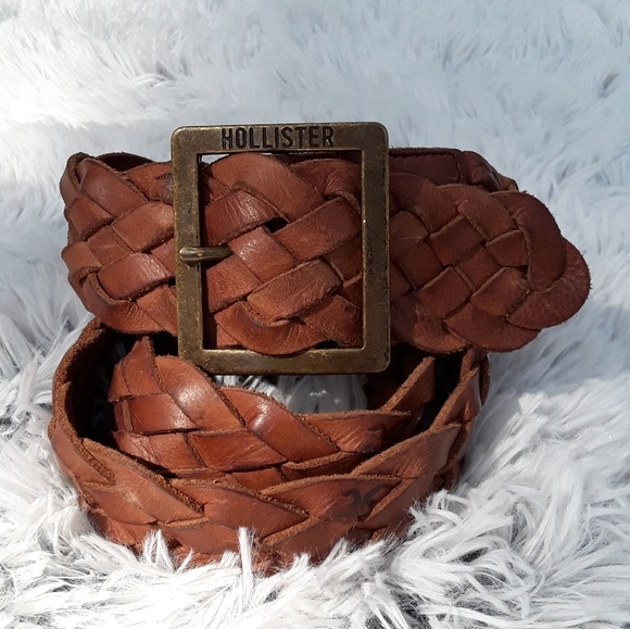 Hollister Other - Hollister br braided leather belt size M/L